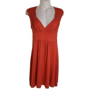 Banana Republic Womens Dress Size XS Sleeveless V Neck A Line Stretch Beads